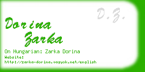 dorina zarka business card